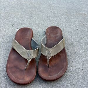 OluKai Brown and Tan Men's Sandals